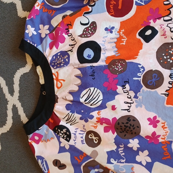 Kate Spade Skirt The Rules Grafitti Food Dress Girl's 10 - Picture 2 of 14